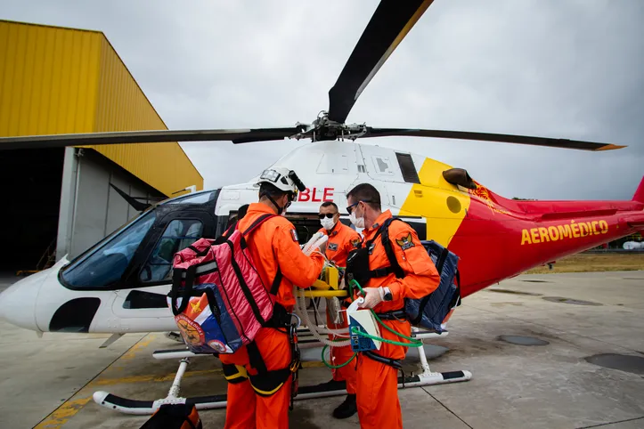 O Departamento Estadual de Aviacao atua no salvamento de vitimas e auxilia a seguranca publica de Alagoas.
Foto: Pei Fon/ Agencia Alagoas