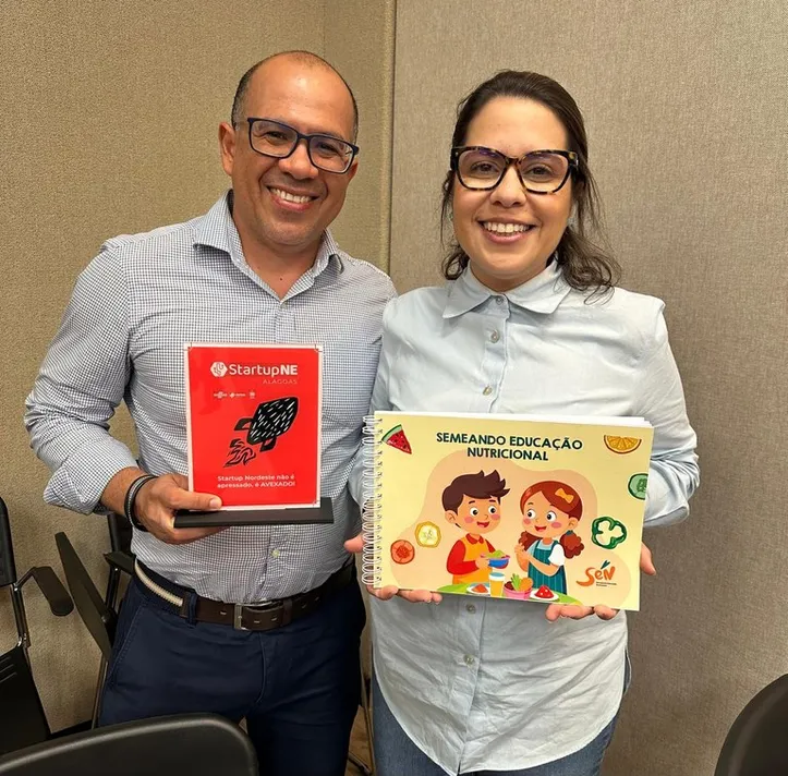 Professores e pesquisadores da Universidade Federal de Alagoas (Ufal), MÔNICA ASSUNÇÃO e GUILMER BRITO criaram a startup Semeando Educação Nutricional, que promete ser parceira estratégica das escolas nas na promoção de hábitos alimentares mais saudáveis