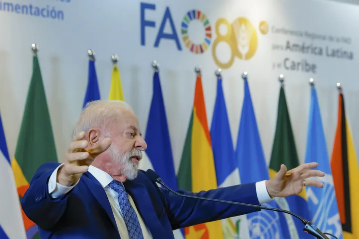 Lula participou ontem da Conferência Regional da FAO

Palácio Itamaraty.

Foto: Ricardo Stuckert / PR