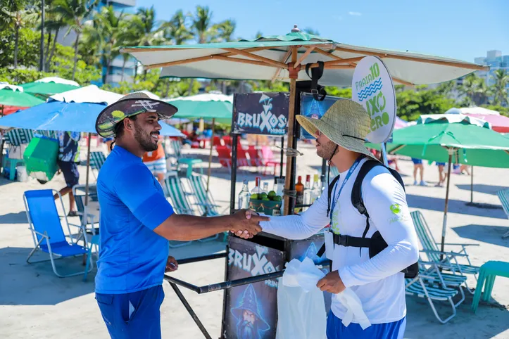 Praias receberam ação do projeto “Praia 10, Lixo Zero”, da OAM