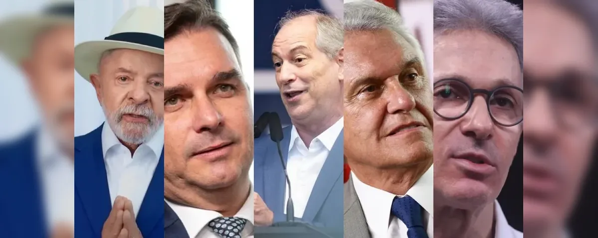 Lula lidera no 1º turno e empata com Flávio, Ciro, Caiado e Zema no 2º