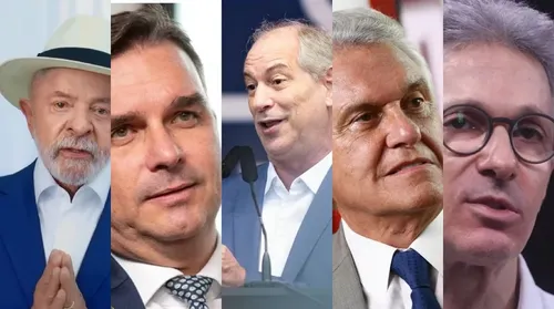 Lula lidera no 1º turno e empata com Flávio, Ciro, Caiado e Zema no 2º - Imagem