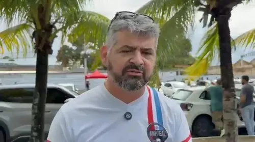 Motoristas por aplicativo fazem protesto contra PL 152 na orla do Jaraguá - Imagem