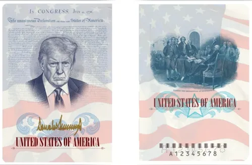 EUA anunciam passaporte de edição limitada com imagem de Trump