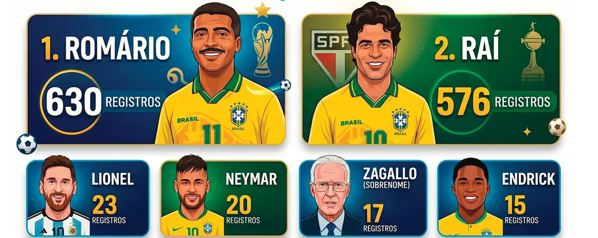De Romário a Neymar, os craques que dão nomes aos alagoanos