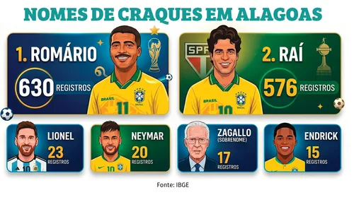 De Romário a Neymar, os craques que dão nomes aos alagoanos - Imagem