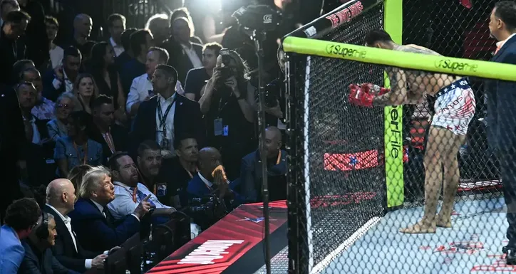 Alagoano Maurício Ruffy conversa com Donald Trump no UFC