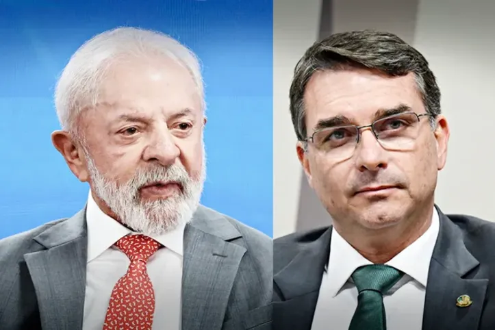 Lula e Flávio: petista assumiu a dianteira após caso Dark Horse