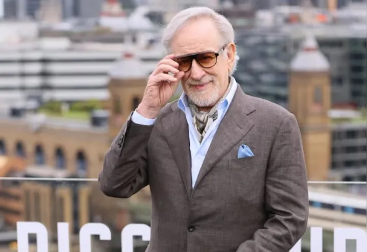 Cineasta Steven Spielberg durante lançamento de 'Dia D', em Londres