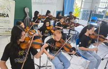 Orquestra exclusivamente feminina estreia no aniversário de Taquarana