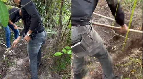 Corpo enterrado em área de manguezal pode ser de homem desaparecido desde o início do mês - Imagem