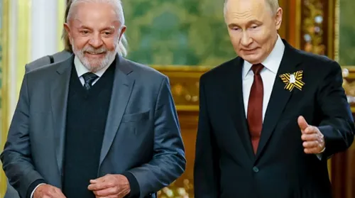 Lula e Putin discutem relação comercial e guerra na Ucrânia - Imagem