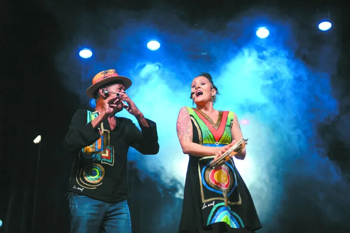 Artistas se apresentam no Quintal Cultural, ponto de cultura do Bom Parto, em Maceió