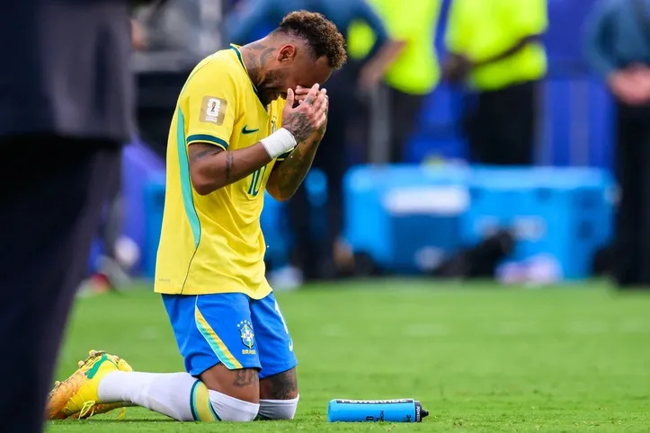 Neymar em seu último jogo pela Seleção, na Copa de 2026