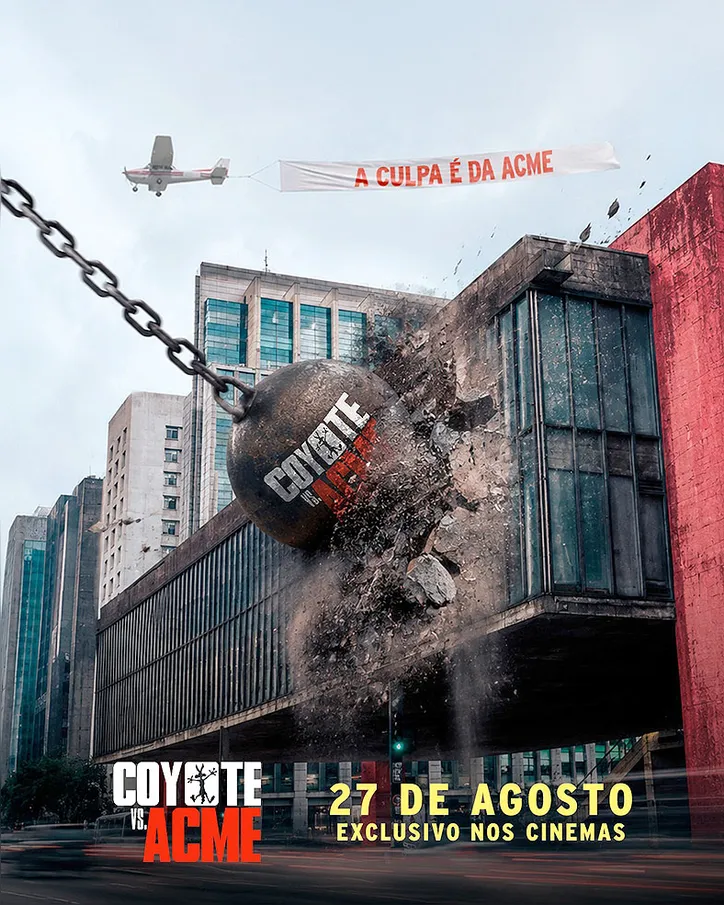Imagem ilustrativa da imagem Paris Filmes usa pontos turísticos de capitais brasileiras para divulgar ‘Coyote Vs. Acme’