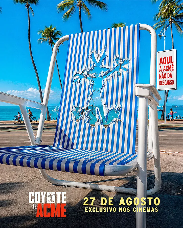 Cadeira gigante da orla de Maceió virou cenário da divulgação; filme estreia em 27 de agosto