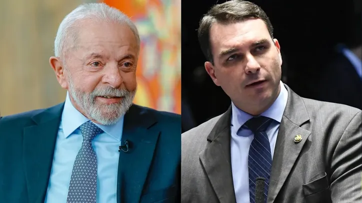 Imagem ilustrativa da imagem Pesquisa mostra empate técnico entre Lula e Flávio no limite da margem de erro