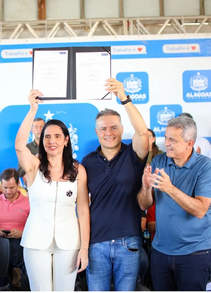 Prefeita Pauline Pereira recebeu Renan Filho em Campo Alegre