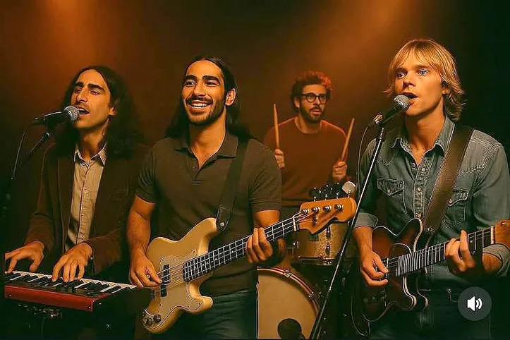 Foto da suposta banda The Velvet Sundown, que vem repercutindo na internet