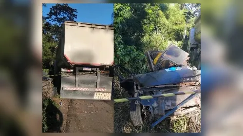 Colisão entre carro e caminhão deixa duas pessoas mortas em Rio Largo - Imagem