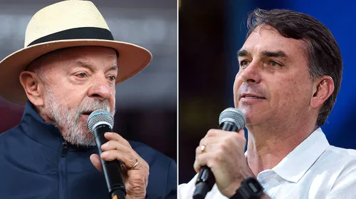 Pesquisa: Lula tem 47% e Flávio Bolsonaro, 45% em 2º turno - Imagem