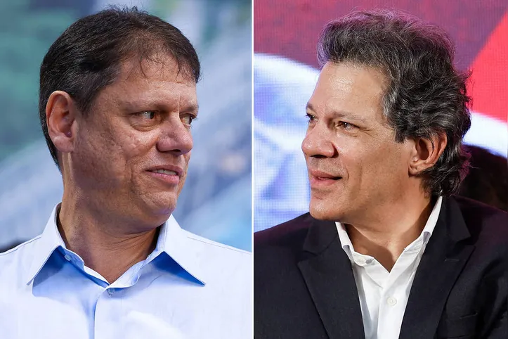 Governador Tarcísio de Freitas e o ex-ministro Fernando Haddad