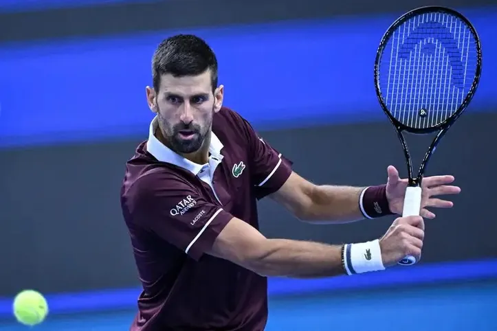 Novak Djokovic em ação durante o ATP de Pequim, na China