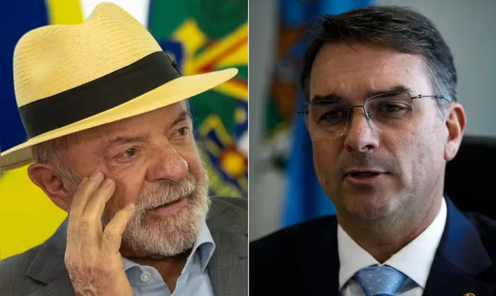 No primeiro turno, Lula tem 37% e Flávio aparece com 30%