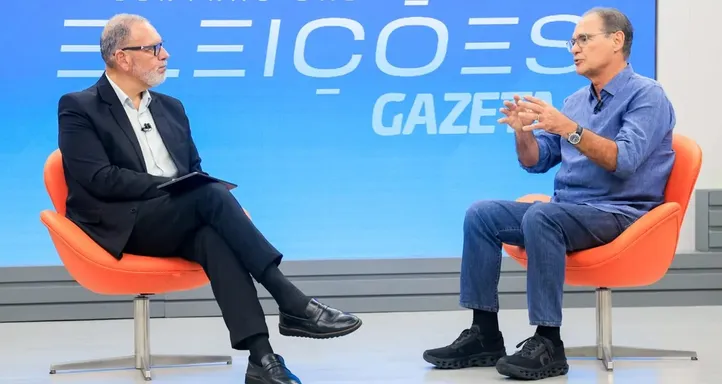 Renan Calheiros dá entrevista ao Bom dia Alagoas, da TV Gazeta