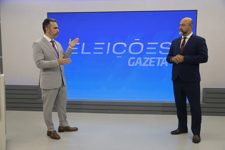 Debate será transmitido diretamente dos estúdios da TV Gazeta, com mediação de Filipe Toledo (esq.)