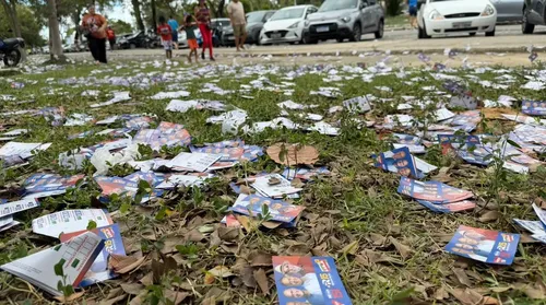 Eleições são marcadas por derramamento de santinhos - Imagem
