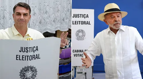 Flávio Bolsonaro e Lula vão disputar o segundo turno da eleição presidencial - Imagem