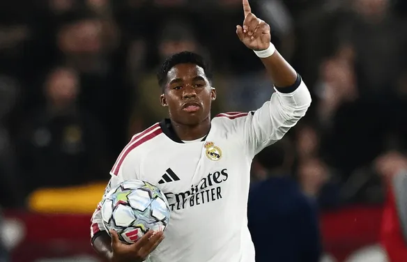 Endrick marca em virada do Real Madrid na Champions League