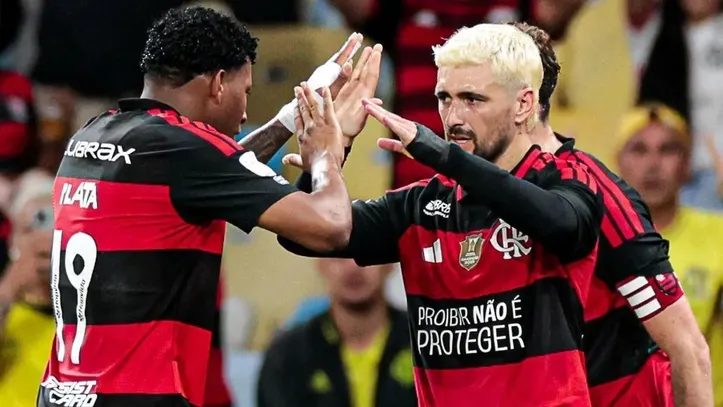 Plata e Arrascaeta marcaram na vitória do Fla sobre o Atlético