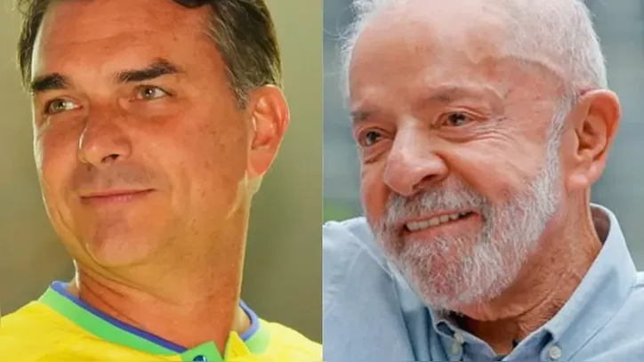 Flávio Bolsonaro e Lula participam de reunião com aliados