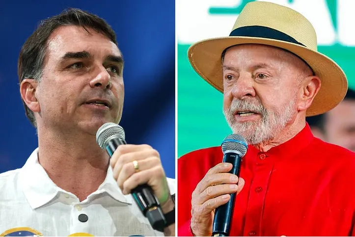 Diferença entre Flávio e Lula caiu de quatro para dois pontos