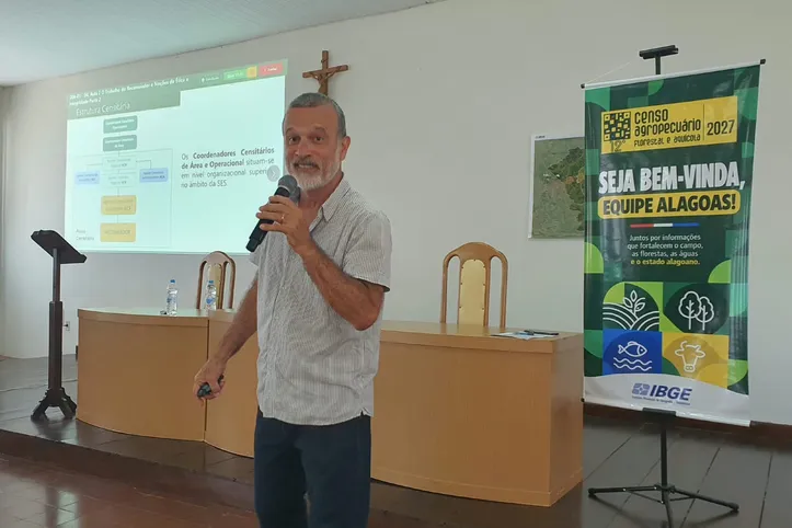 Superintendente do IBGE, Alcimar Trancoso, participa de evento